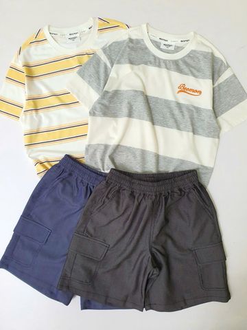 BM2601ST10 - Bộ Beemon trẻ em kẻ 2 màu size 120-160