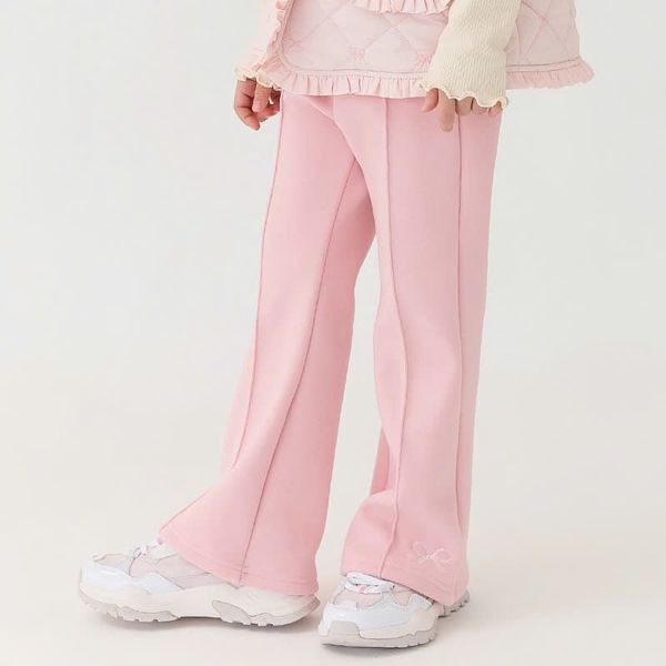 QBG04 - Quần nỉ ống loe bebezoo thêu nơ nhiều màu cho bé gái size 100-160