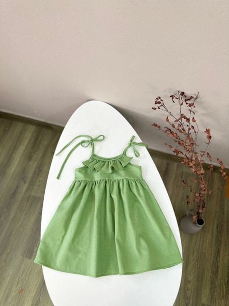 V00058 - Váy đũi Harifa hai dây cổ bèo 1 - 6y