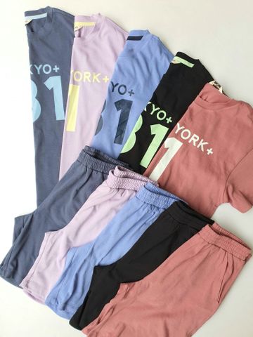 BBG34 - Bộ cotton Bee Mon Tokyo chữ số nhiều màu BTBG size 110-160