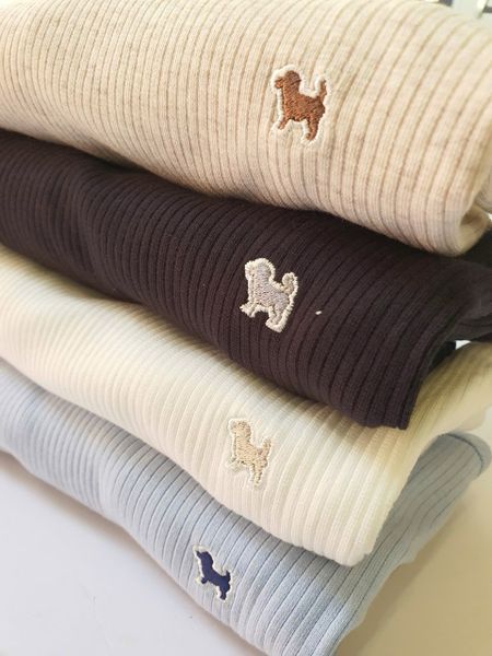 BM2511ST04 - Áo thun giữ nhiệt thêu cún nhiều màu cho bé size 80-160