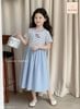 JJDCC.7602 - Đầm trẻ em Jam & Jenny kẻ xanh size 6-12y