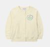 AKBT65 - Áo khoác Cardigan nỉ da cá trắng kem ngực in hình táo size 110 - 155
