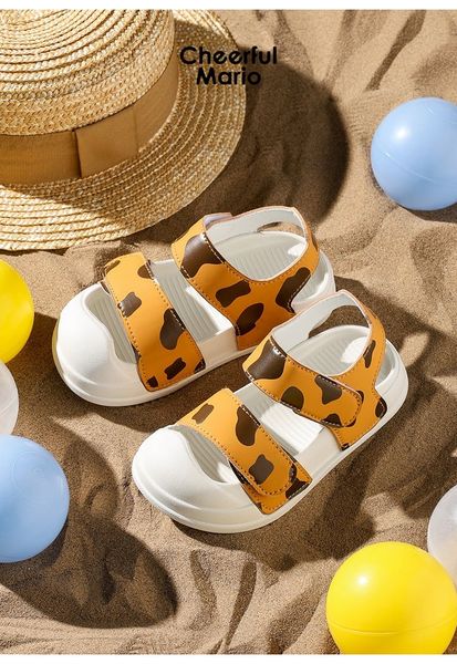 SD01 - Sandal quai dán Mario hoạ tiết động vật nhiều màu cho bé size 140-190