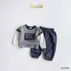 6221BDB - Bộ dài tay Beemo phối sọc 2 màu bé trai size 1-6y