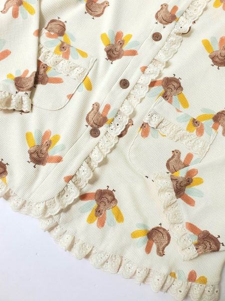 BM2508PJ02 - Pyjama Beemon vải tổ ong màu be họa tiết cho Mẹ freesize 50-65kg