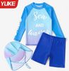 YY303 - Bộ bơi 3ct YUKE kèm mũ dài tay chống nắng SEA & WAVES cho bé size 100-160