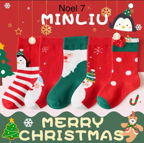 SH2511PK01 - Set 5 đôi tất Minliu Kidsocks dành cho trẻ em, chất liệu cotton+polyester+spandex, NSX Man Luu Textile Company Limited