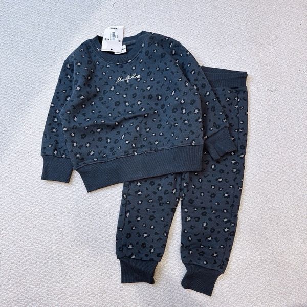 BBG21 - Bộ nỉ bông Minene nhiều màu cho bé size 2-6y