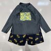 DB00005 - Bộ bơi rời Marvel Comics áo dài tay ghi - quần navy batman size 2 - 8y
