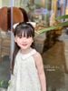 J7590 - Váy June With Love cổ yếm vải ren có lót cho bé size 1-10y