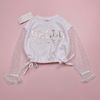 ABG38 - Áo croptop phối tay voan chấm bi 3 màu size 6 - 14y+