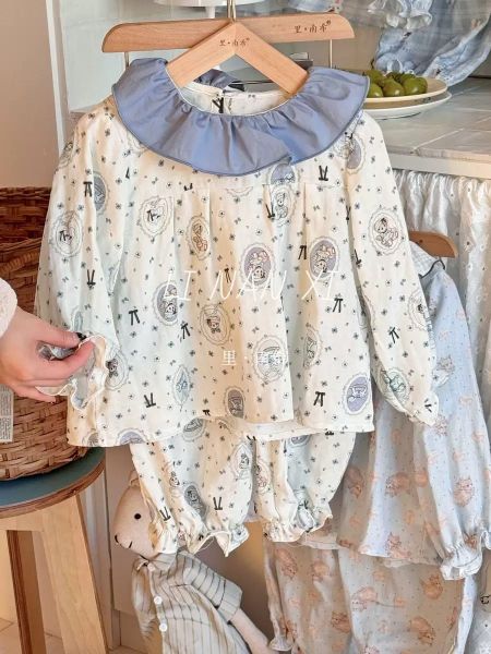 85025 - Bộ vải xô LNX cổ bèo nhiều mẫu Bé Gái size 90 - 140