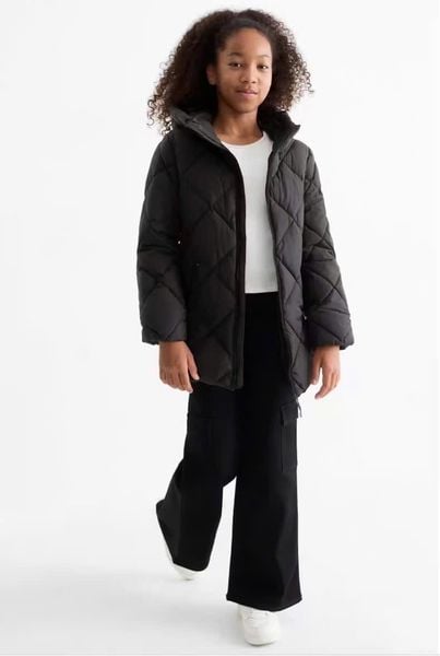 AK06 - Áo khoác phao chần trám CA siêu nhẹ dáng dài cho bé size 8-14y