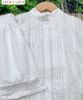 LUBCC.1803 - Bộ Luca áo sơ mi trắng + chân váy trắng ren size 2-12y
