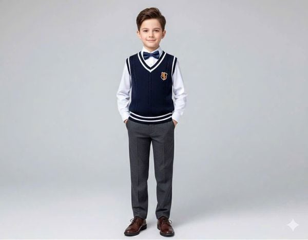 SH2512A01 - Áo gile len hàng không thương hiệu size 150-190