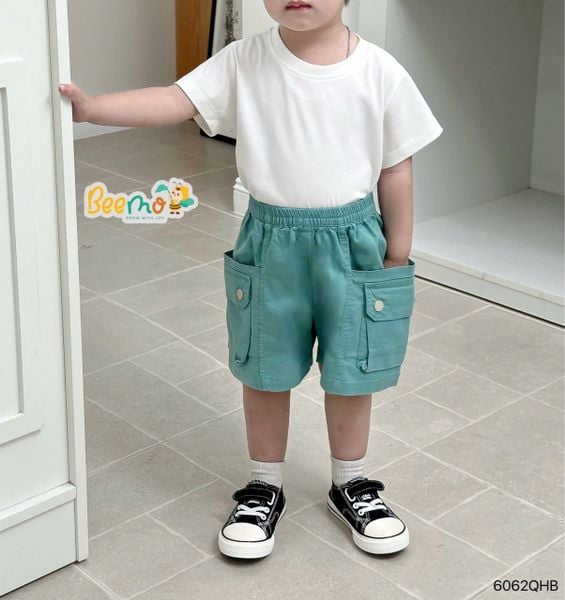 6062QHB - Quần short Beemo túi hộp Little Exporer size 1-6y