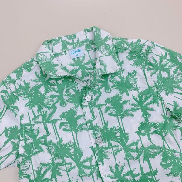 ABT54 - Áo sơ mi Smile hoa lá BT