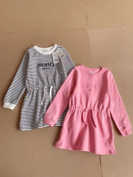 V00107 - Váy nỉ bông chun eo nhiều màu size 12m - 10y