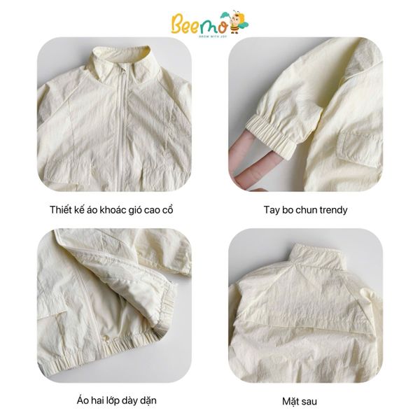 6319ADB - Áo Khoác Gió Beemo Dạo Phố Bé Trai size 1 - 6y