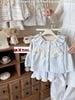 88278 - Bộ pyjama dày đại hàn LNX bèo ren ngực nhiều mẫu BG size 90 - 140