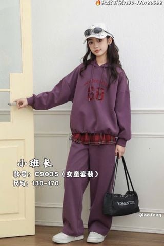 BBG03 - Set bộ nỉ hai da dòng đại nhiều màu cho bé gái size 130-170