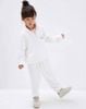 BBG26 - Bộ nỉ GGJJ 2 màu hồng nơ/trắng kem cho bé gái size 2-8y