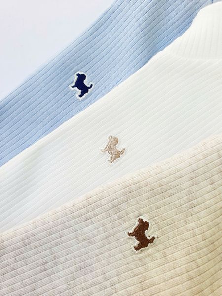 BM2511ST04 - Áo thun giữ nhiệt thêu cún nhiều màu cho bé size 80-160
