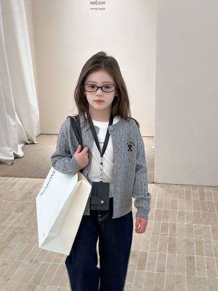 25G096 - Cardigan vặn thừng AMBB nhiều màu cho bé gái size 90-160