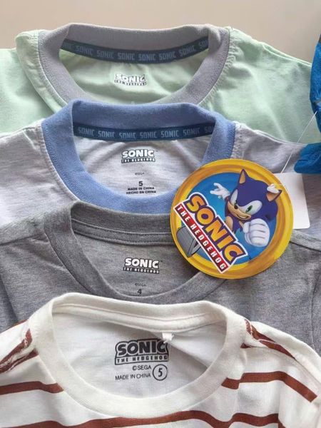 ABT65 - Áo cotton Sonic dư xịn nhiều màu cho bé trai size 4-7y