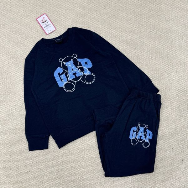 BBT16 - Bộ cotton vải dư in hình gấu cho bé size 1 - 8y