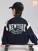 JJ 1285 - Set bộ nỉ Jam & Jenny áo navy New York + quần ghi bé trai size 2-12y