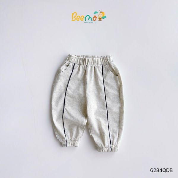 6284QDB - Quần thun Beemo bo gấu viền sọc thân 4 màu bé trai size 1-6y