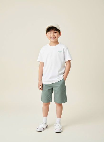 BM2602TS02 - Áo Beemon cổ tròn cotton 3 màu cho bé size 120-170