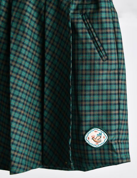 CVAY02 - Quần váy Mm kẻ caro xanh bé gái size 100-140 (1 số thiếu logo)