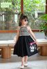 M4278 - Váy Mia Kids cotton Kuromi kẻ đen cổ yếm size 2-12y