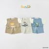 6057BHB - Bộ thun cotton Beemo giả gile bé trai size 1-6y