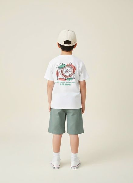 BM2602TS02 - Áo Beemon cổ tròn cotton 3 màu cho bé size 120-170