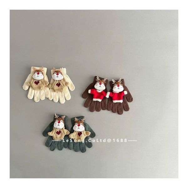 SH2512PK03 - Găng tay len chia ngón mùa đông cho bé size 1-5y, kích thước 14*10cm, NSX Lesong Yiwu Trading Co., LTd