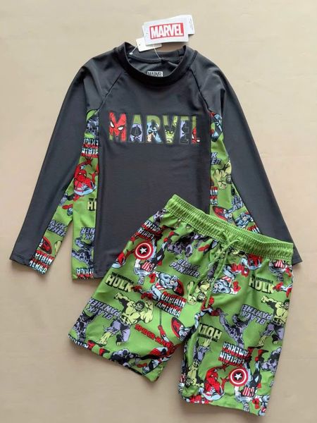 DB00037 - Bộ bơi dài tay Marvel, Spiderman, Pawpatrol bé trai size 1-8y