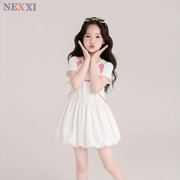 2506.81 - Đầm thun Nexxi phối tùng bí sport size 5-8y