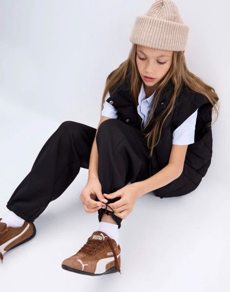 QBG06 - Quần nỉ bệt GGJJ màu đen LOVE & DREAM size 6 - 14y