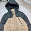 AKBT37 - Áo khoác phao dáng dài 2 màu đen ghi / đen nâu size 2 - 15y