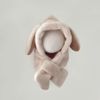 PK09 - Mũ choàng lông liền khăn thỏ tai dài cho bé Free size 2 - 6y