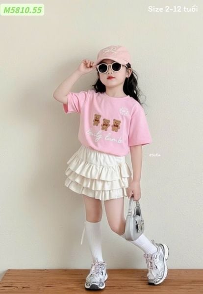 BBG01 - Set váy bé gái mùa hè size 2-12y