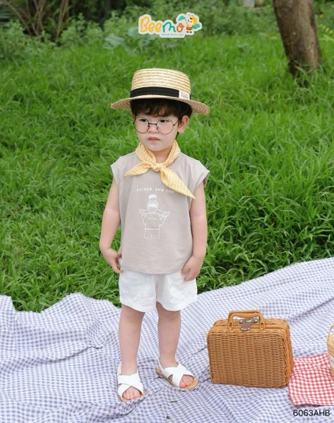 6063AHB - Áo tanktop Beemo bé trai size 1-6y