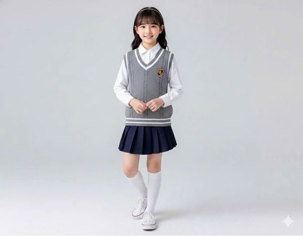SH2512A01 - Áo gile len hàng không thương hiệu size 150-190