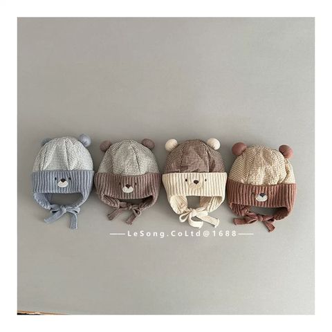 SH2512PK01 - Mũ có tai lót nỉ giữ ấm cho trẻ em chất liệu vải nhung gân kích thước 48-50cm, NSX Yiwu Lesong