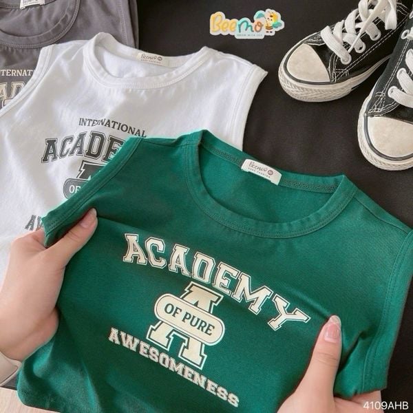 4109AHB - Áo ba lỗ in giữa thân Beemo size 80-130