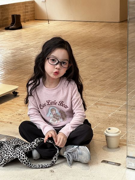 25G052 - Áo thun tăm AMBB họa tiết nhiều màu cho bé gái size 90-170